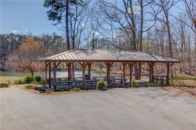 view of community featuring a gazebo