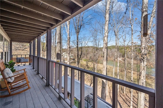 view of wooden terrace