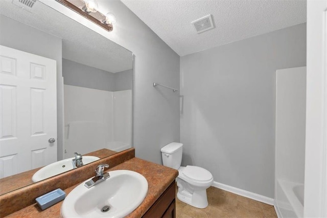 2165 Capella Cir S, Fulton, GA 30331 - full bathroom with vanity, a textured ceiling, and tile patterned floors
