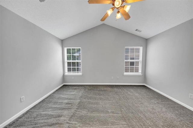 2165 Capella Cir S, Fulton, GA 30331 - spare room with ceiling fan, lofted ceiling, and carpet flooring