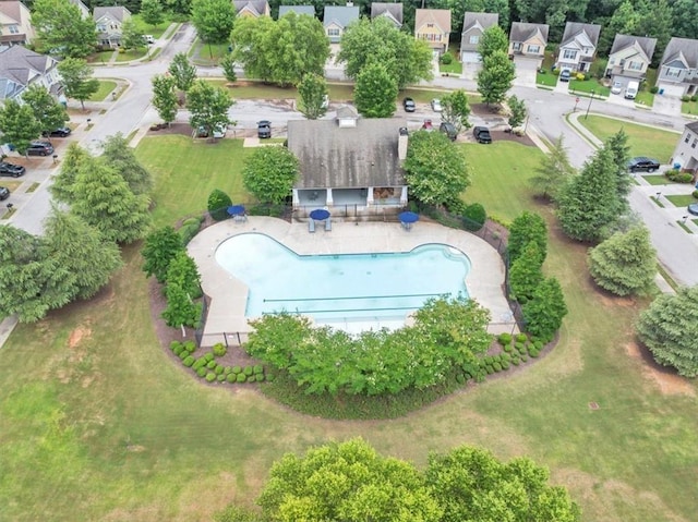 2165 Capella Cir S, Fulton, GA 30331 - aerial overview of property's location with a pool area and nearby suburban area