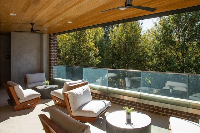 675 Drewry St NE Unit 205, Atlanta, GA 30306 - view of patio / terrace with a ceiling fan and outdoor lounge area