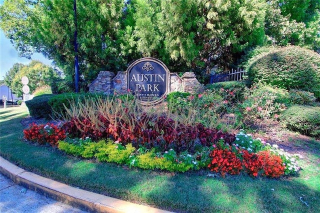 view of community sign