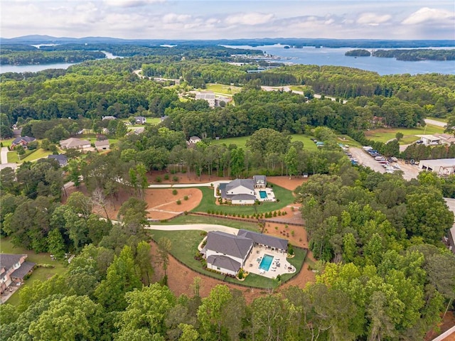 6301 New Bethany Rd, Buford, GA 30518 - view of property location with a nearby body of water and a heavily wooded area