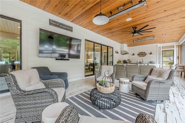 6301 New Bethany Rd, Buford, GA 30518 - deck with ceiling fan