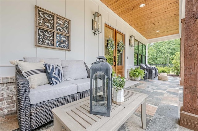 6301 New Bethany Rd, Buford, GA 30518 - porch featuring an outdoor hangout area