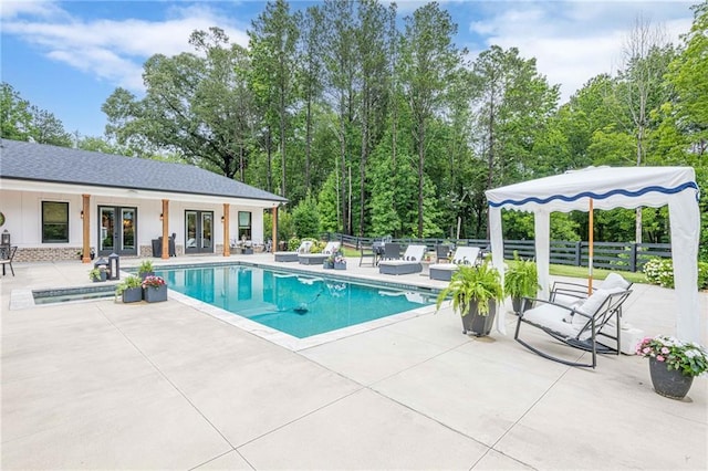 6301 New Bethany Rd, Buford, GA 30518 - view of pool with french doors and a patio area