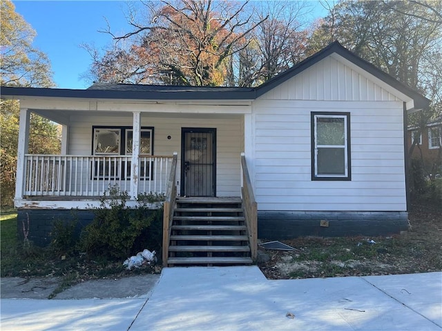 bungalow-style house featuring a porch