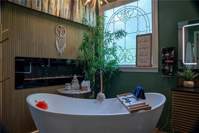 interior space featuring a soaking tub
