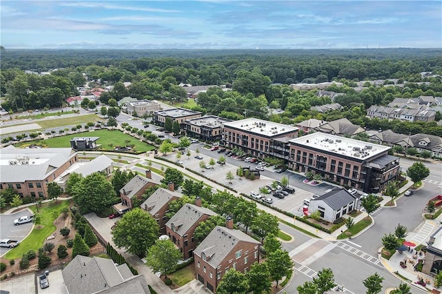 bird's eye view with a residential view