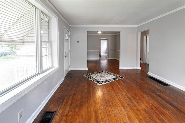 2656 Northview Ave, Decatur, GA 30032 - interior space with visible vents, wood-type flooring, crown molding, and baseboards