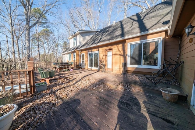 view of wooden deck