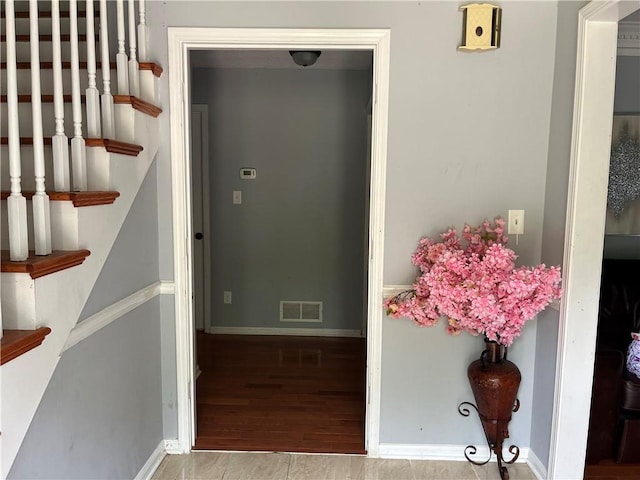 1159 Aurora Ct, Atlanta, GA 30338 - hallway featuring wood finished floors and baseboards