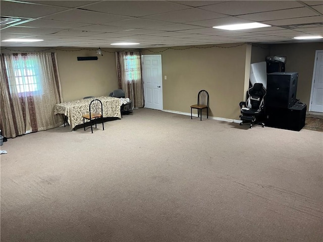 1159 Aurora Ct, Atlanta, GA 30338 - sitting room featuring carpet flooring and a paneled ceiling