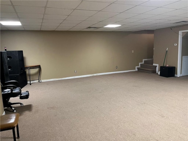 1159 Aurora Ct, Atlanta, GA 30338 - unfurnished office featuring carpet floors and a drop ceiling