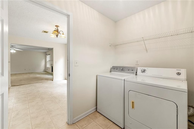 85 Old Gettysburg Way, Dallas, GA 30157 - laundry room featuring separate washer and dryer, baseboards, and ceiling fan