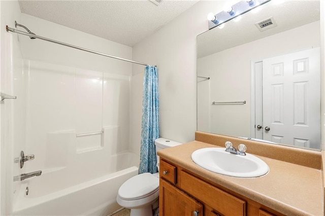 85 Old Gettysburg Way, Dallas, GA 30157 - full bathroom with toilet, shower / bath combination with curtain, vanity, and a textured ceiling