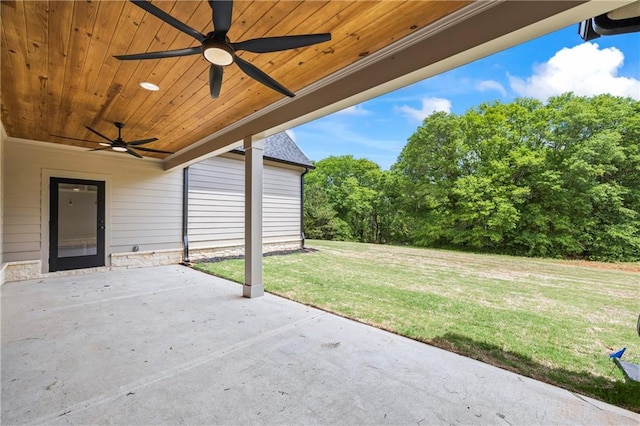 3601 Perry Smith Rd, Monroe, GA 30656 - view of patio / terrace featuring ceiling fan