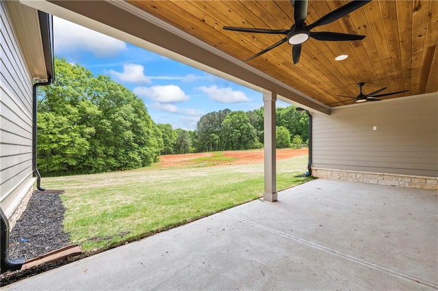 3601 Perry Smith Rd, Monroe, GA 30656 - view of patio with a ceiling fan