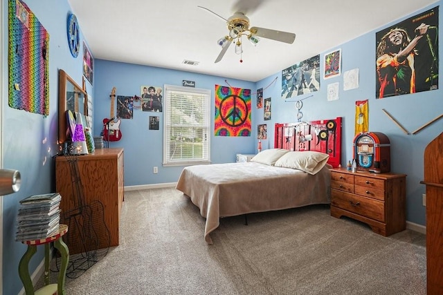 921 Laurel Crest Dr, Woodstock, GA 30189 - bedroom featuring carpet, ceiling fan, and baseboards