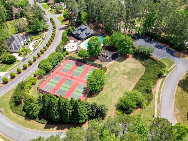 921 Laurel Crest Dr, Woodstock, GA 30189 - drone / aerial view of a pool