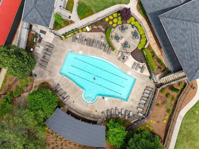 921 Laurel Crest Dr, Woodstock, GA 30189 - bird's eye view of a pool