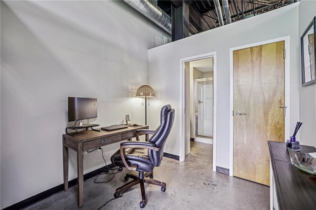 5200 Peachtree Rd Unit 3420, Atlanta, GA 30341 - office area with concrete flooring and a towering ceiling