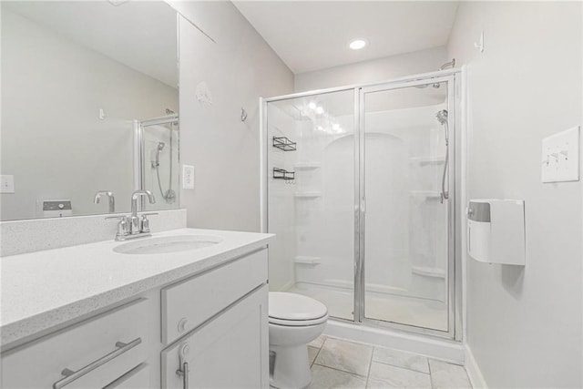 160 Auburn Gate Ln, Auburn, GA 30011 - full bathroom featuring a stall shower, vanity, and tile patterned flooring