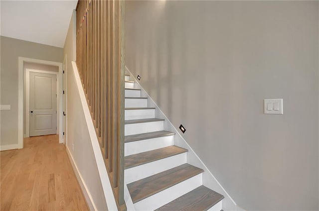 454 Connally St SE, Atlanta, GA 30312 - stairs with wood finished floors and baseboards