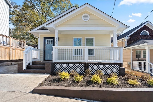 bungalow-style house with a porch