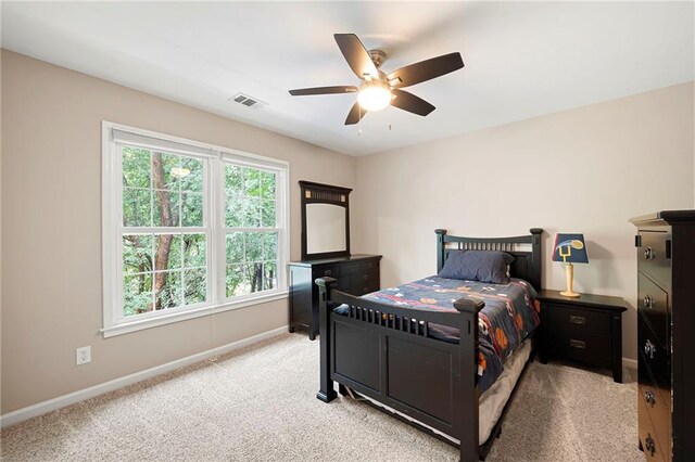 206 Kingsley Way, Woodstock, GA 30188 - bedroom with baseboards, carpet floors, and a ceiling fan