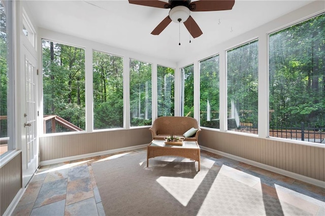 206 Kingsley Way, Woodstock, GA 30188 - sunroom / solarium with ceiling fan