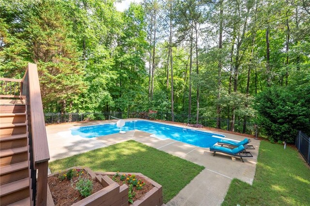 206 Kingsley Way, Woodstock, GA 30188 - view of swimming pool featuring a patio area