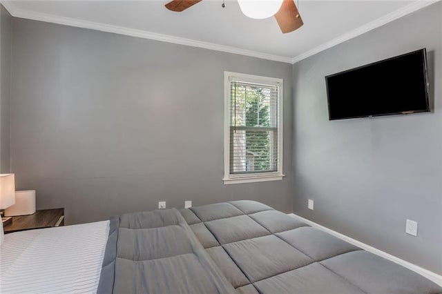 1123 Seaboard Ave NW, Atlanta, GA 30318 - unfurnished bedroom with ornamental molding and a ceiling fan