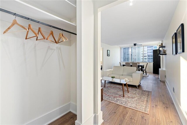 interior space featuring hardwood / wood-style floors