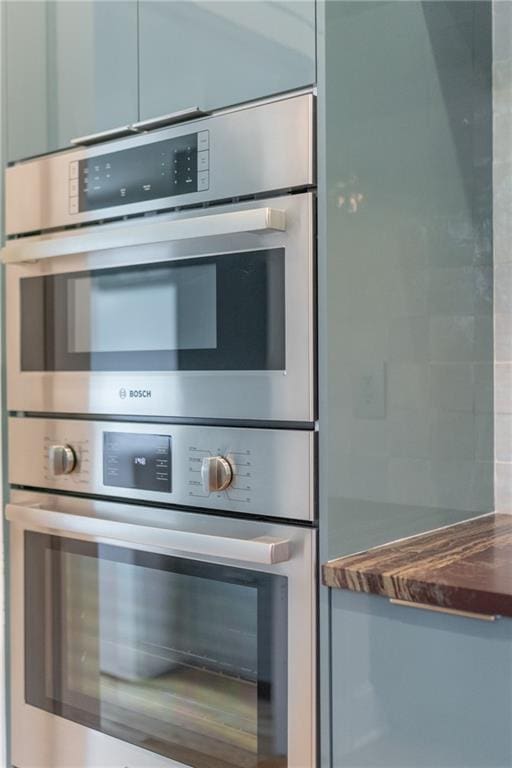 kitchen featuring stainless steel double oven