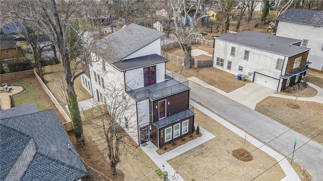 aerial view featuring a residential view