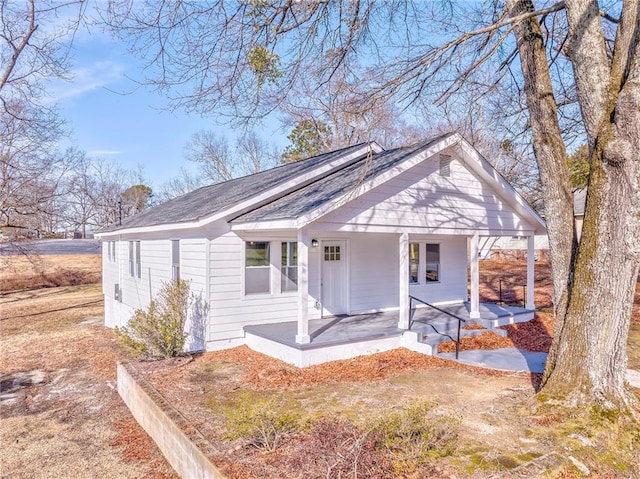 bungalow-style home featuring a porch