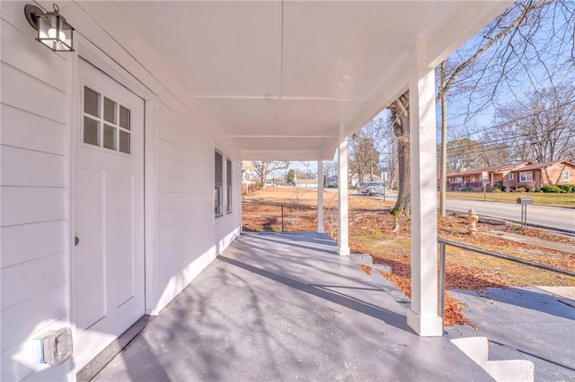 view of patio / terrace with a residential view