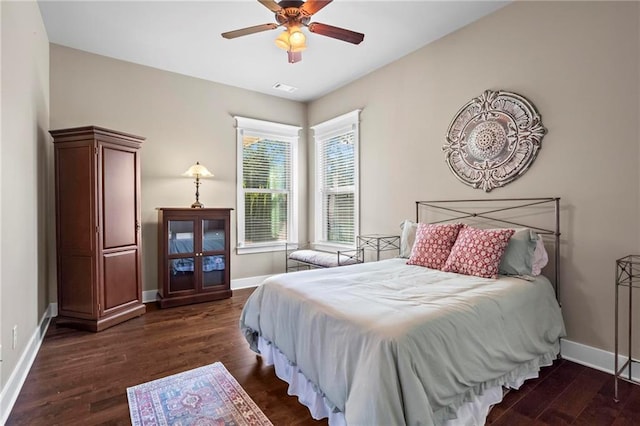 105 Laurel Canyon Trl, Canton, GA 30114 - bedroom with dark wood-type flooring and a ceiling fan