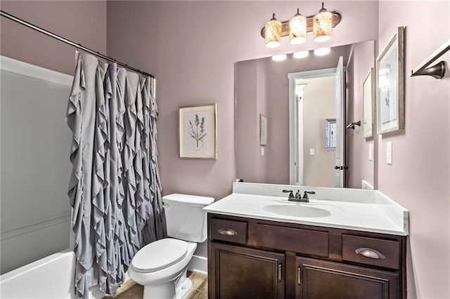 105 Laurel Canyon Trl, Canton, GA 30114 - bathroom with vanity and shower / bathtub combination with curtain