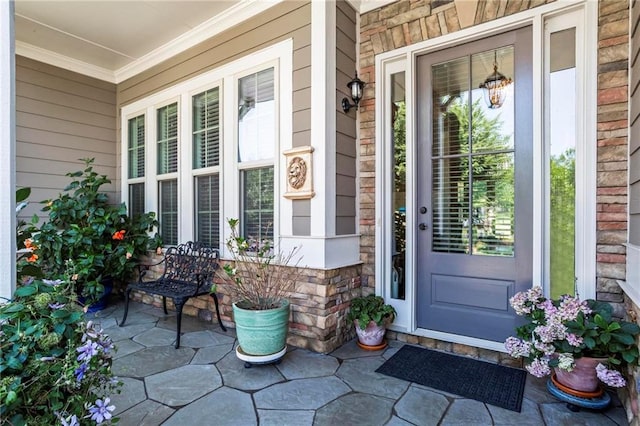 105 Laurel Canyon Trl, Canton, GA 30114 - view of exterior entry with covered porch and stone siding