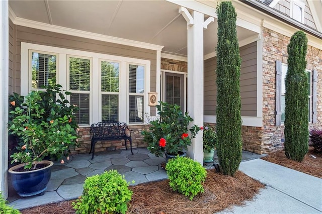 105 Laurel Canyon Trl, Canton, GA 30114 - entrance to property featuring stone siding and a porch