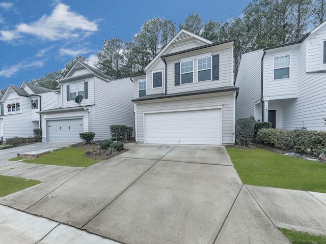 view of front facade featuring a garage