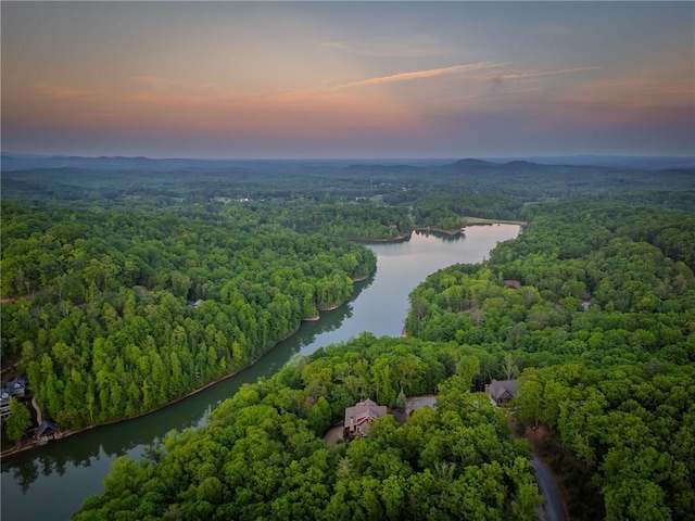 147 Lake Watch Pt, Cleveland, GA 30528 - aerial view at dusk of a view of trees and a water view