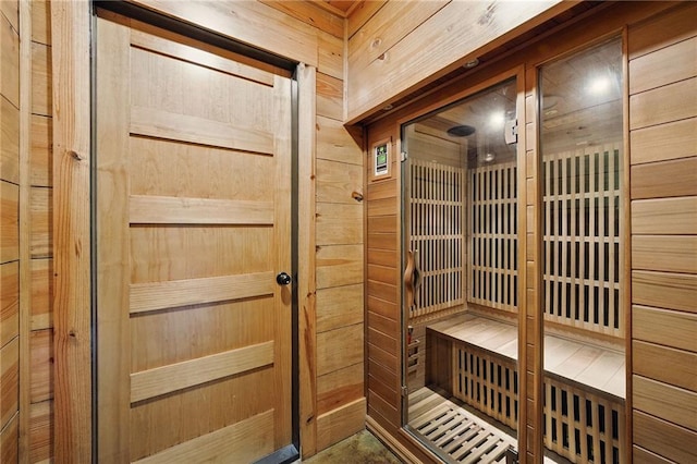 147 Lake Watch Pt, Cleveland, GA 30528 - wine cellar featuring a sauna / steam room and wood walls