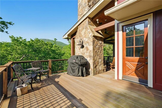 147 Lake Watch Pt, Cleveland, GA 30528 - wooden terrace with a grill
