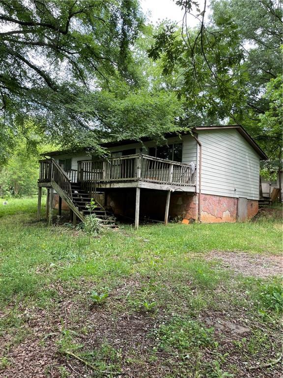 15 Chandler Bridge Rd, Nicholson, GA 30565 - rear view of house with a deck, stairs, and crawl space