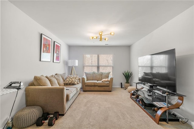 view of carpeted living room