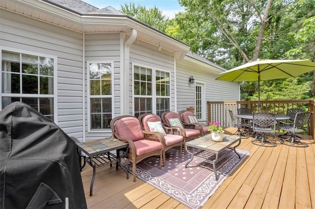 17 Sassafras Trl NE, Cartersville, GA 30121 - wooden terrace with outdoor dining space